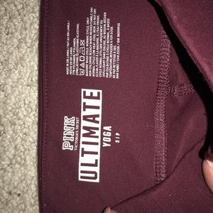 Burgundy ultimate leggings from PINK